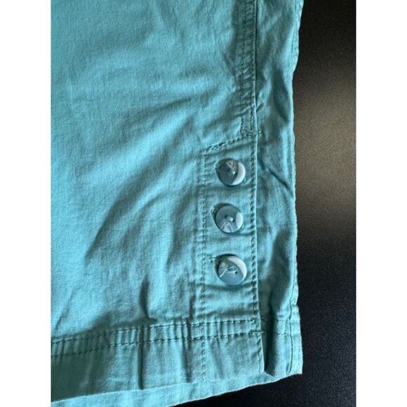 Lee Confort Stretch Waistband Teal Capris with faux pocket on back Size 16W NWOT - Picture 6 of 9
